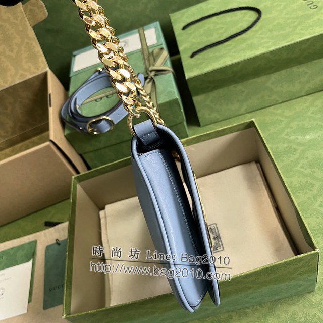 Gucci專櫃古馳最新款Blondie互扣腋下包鏈條女包 jh2310型號 ：699268